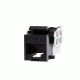 Netrack modulis Keystone Jack 1xRJ45 8p8c UTP Cat5e LSA su gnybtu, Juodas