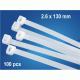 Logilink Cable tie set 100 pcs in polybag length: 150 x2.5 mm White