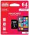 Atminties kortelė GOODRAM 64 GB microSDHC 10 class  su adapteriu
